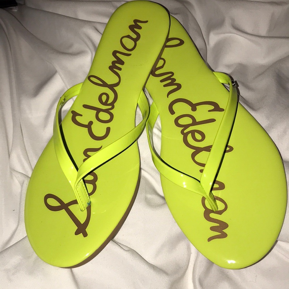 Sam Edelman green thong/sandals